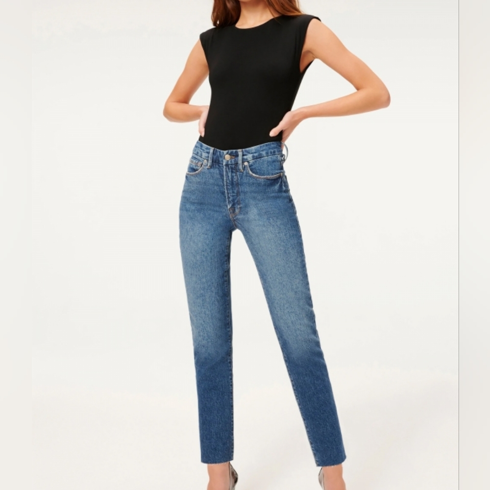 GOOD AMERICAN Good Classic Skinny-ish Fit Hi-Rise Jeans Women's Size 6/28 NWT - Picture 1 of 17